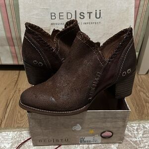 NEW Bed Stu Carla Chunk Heel Booties, Size 7